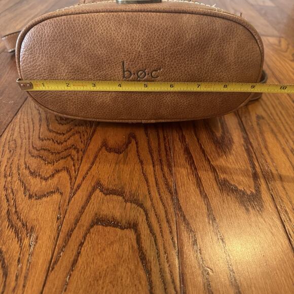 B.O.C Born Concept Brown Weave Crossbody Handbag Purse Long Adjustable Strap Zip - Picture 3 of 16